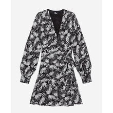 Short Printed Wrap Dress | Women | Black x White