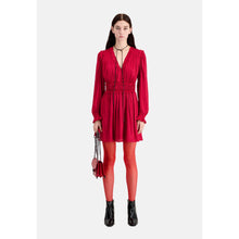 Short Red Dress With Shirring | Women | Light Burgundy