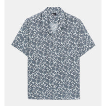 Short Sleeved Printed Shirt | Men | White x Blue