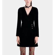 Short Velvet Dress | Women | Black