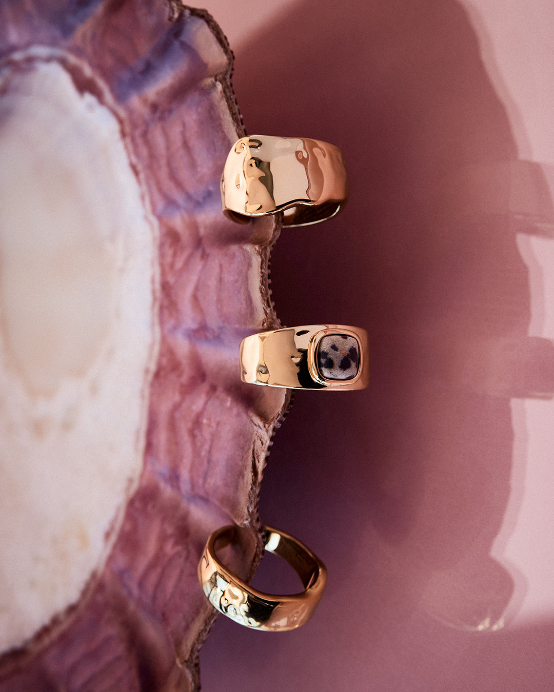 The Palma Toe Ring Set | Dalmatian Jasper | Gold