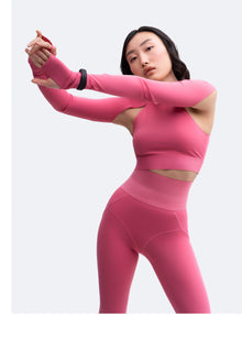 Shoulder Cut-Out Crop Top | Pink