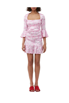 Silk Stretch Satin Mini Dress | Bonbon