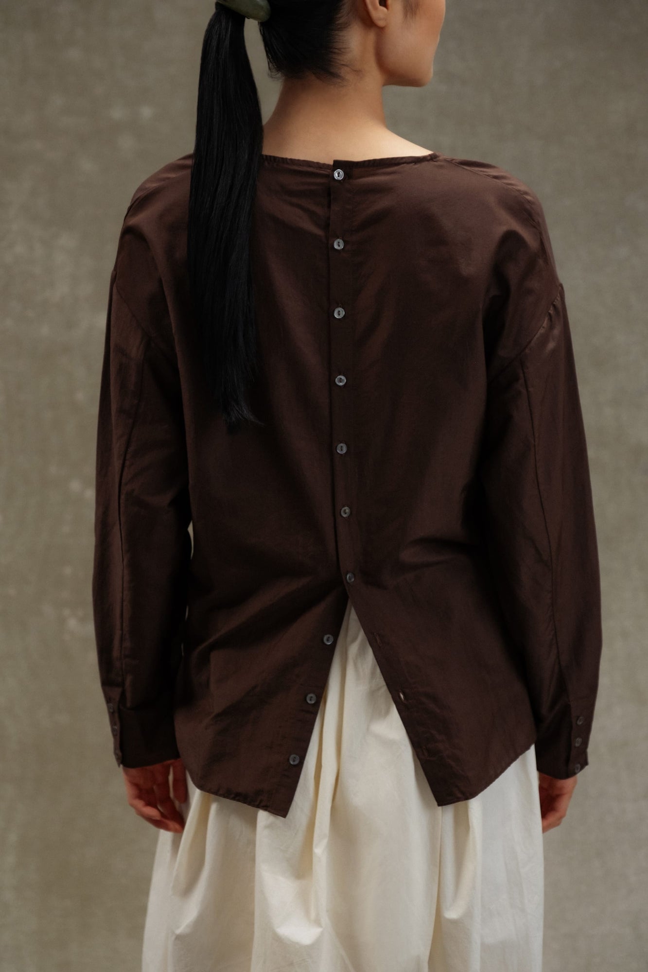 Diana | Sinead Cotton-Silk Ruffle Tunic Blouse in Size Small
