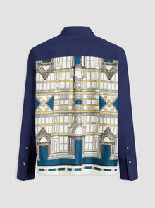 Sirene Scarf-Back Shirt | Navy