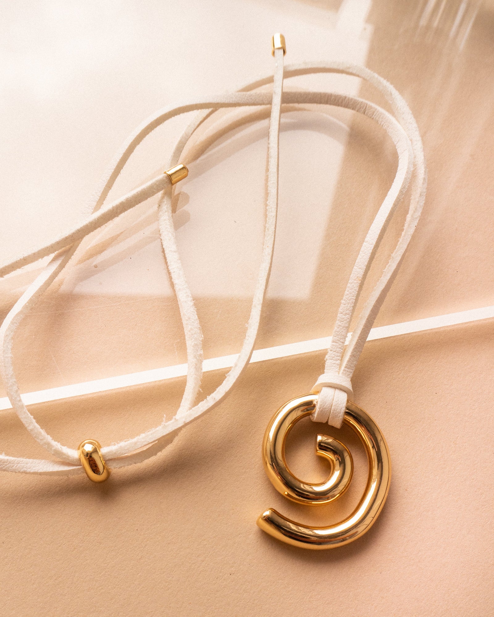 Shell Beach Pendant Necklace- White | Sivan Ayla x Luv Aj | 18K Gold Plated