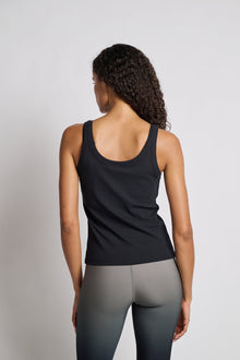 Terez | Skinny Strap Rib Tank | Black