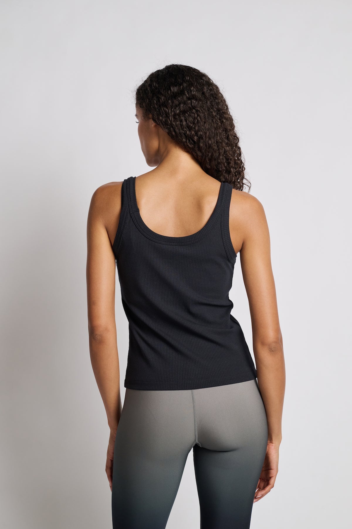 Terez | Skinny Strap Rib Tank | Black