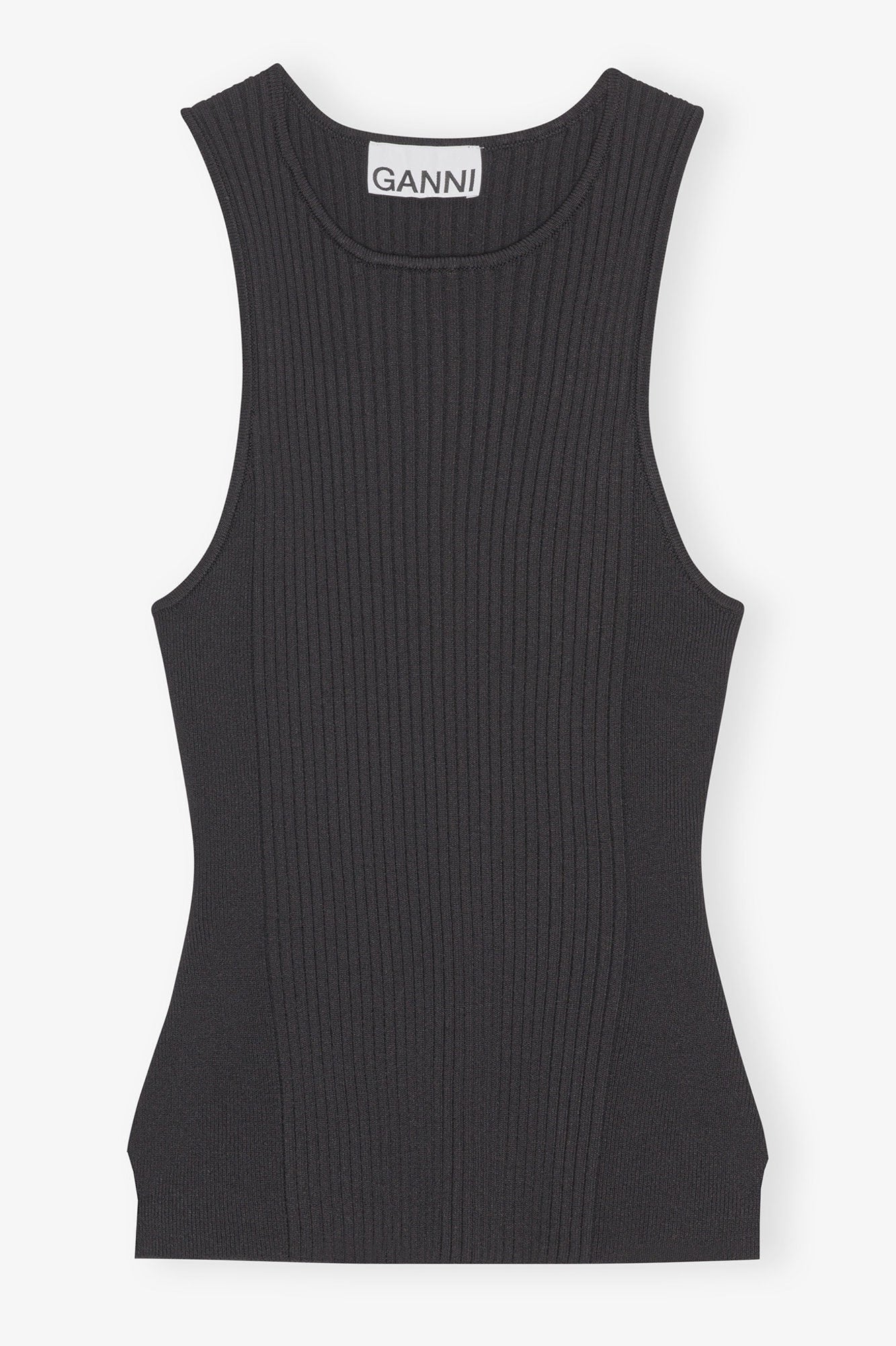 Sleeveless Melange Top | Black