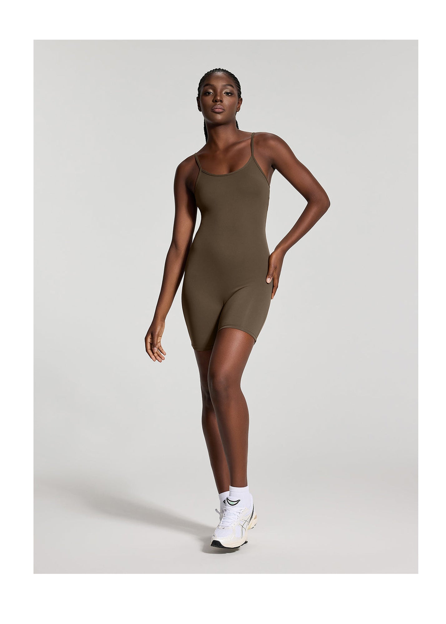 Sleeveless One-Piece Bodysuit | Espresso