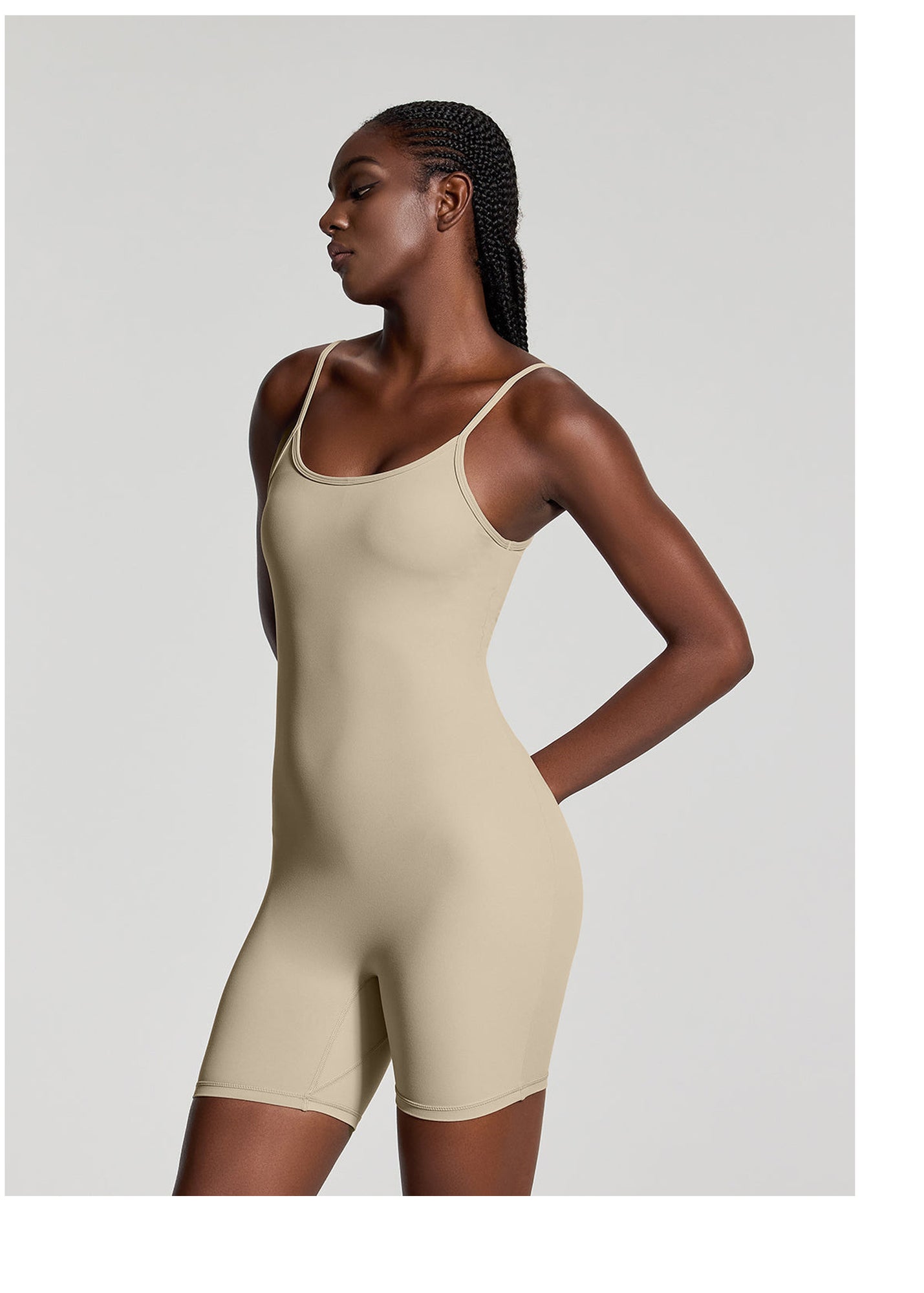 Sleeveless One-Piece Bodysuit | Taupe