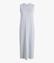 Another Tomorrow Sleeveless Tee Dress in Heather Grey – Cotton Women's Dress