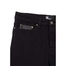 Slim Jeans With Leather Pocket | Men | Black