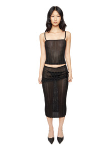 Womens | Slinky Rib Knit Tank | Black