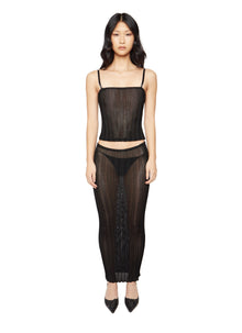 Womens | Slinky Rib Knit Tank | Black