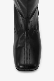 Slouchy Knee Boots in | Black