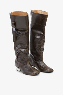 Slouchy Knee Boots in | Dark Olive