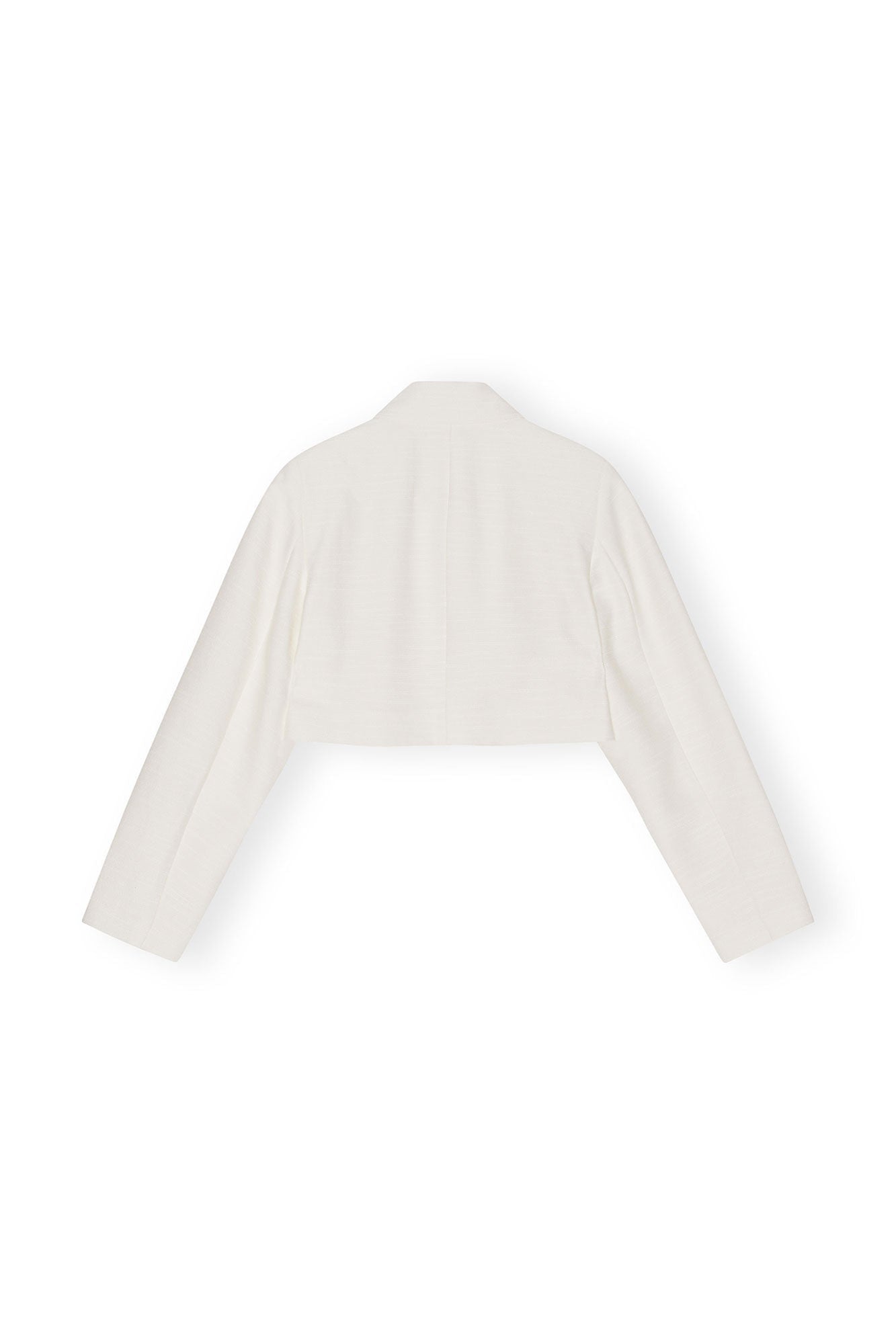 Slub Linen Cropped Blazer | Egret