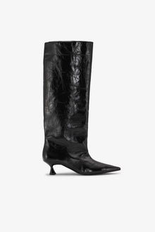 Soft Slouchy High Shaft Boots | Black