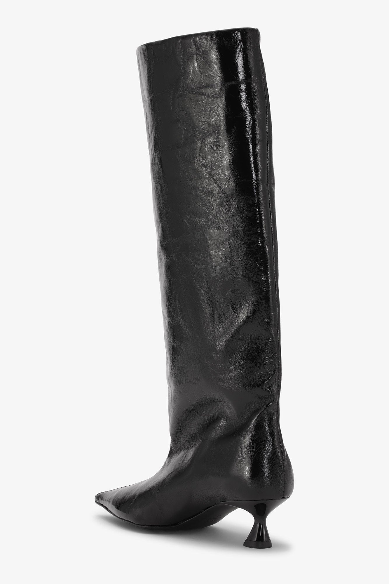 Soft Slouchy High Shaft Boots | Black