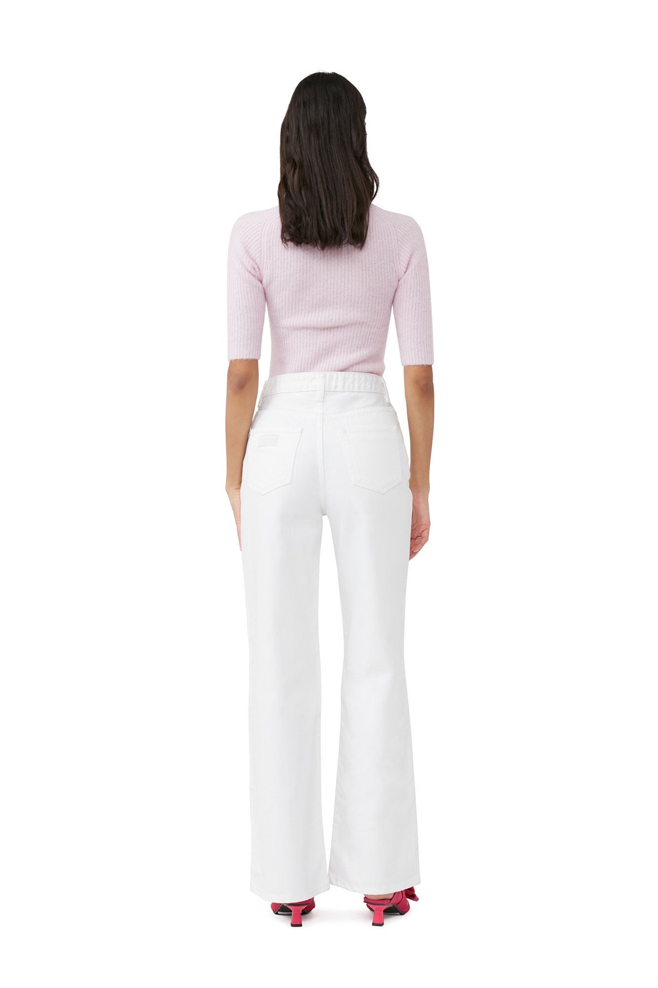 Soft Wool Cut Out Top | Pink Tulle