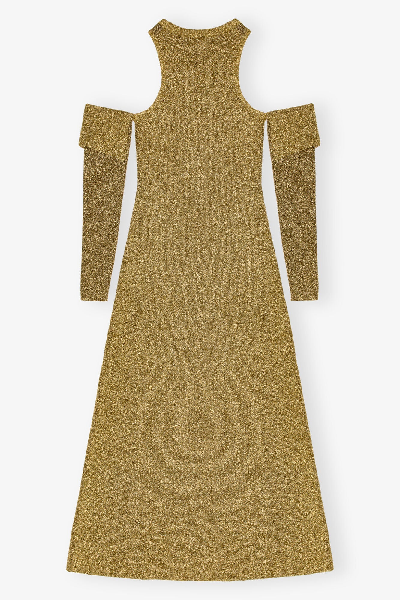 Sparkle Cold Shoulder Maxi Dress | Gold