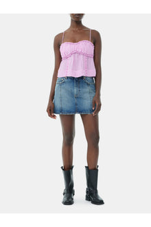Sparkle Logo Denim Mini Skirt | Tint Wash