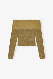 Sparkle Off the Shoulder Blouse | Gold