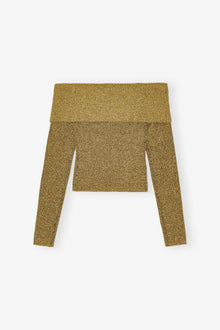 Sparkle Off the Shoulder Blouse | Gold