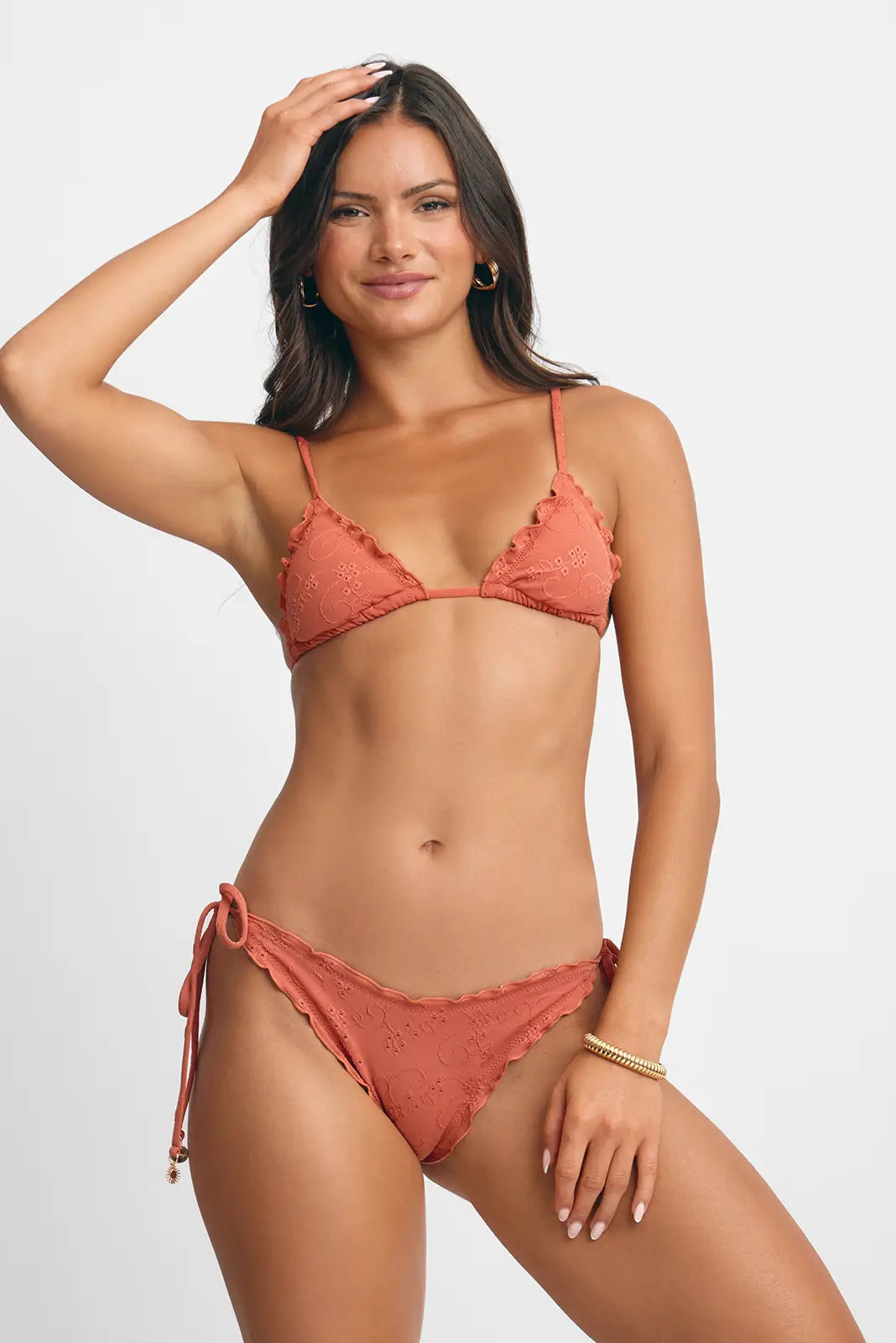 Women | Emma Frilled Cheeky Bottoms | Spice Eyelet