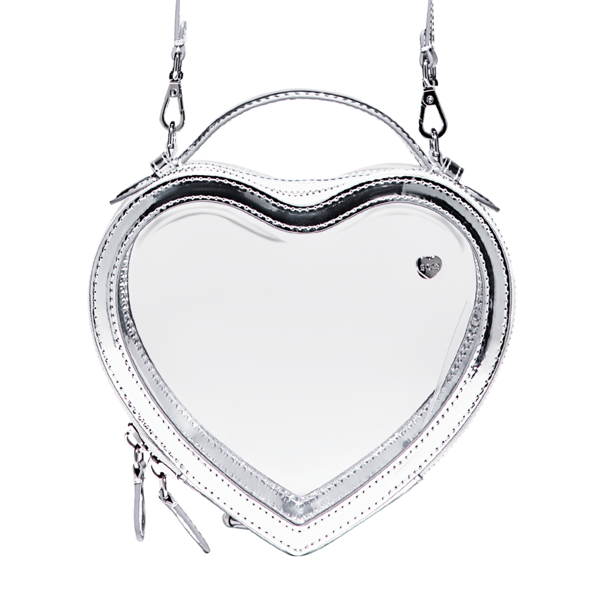 Clear Heart Crossbody Bag