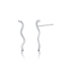 Women | Everyday Scribble Ear Crawlers | 14k White Gold