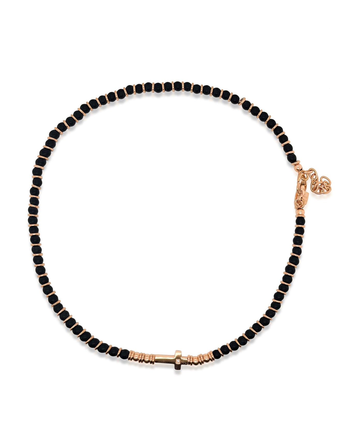 Stainless Steel Cross Wrap Bracelet | Rose Gold over Silver