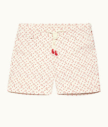 Standard Logo Print Mid-Length Drawcord Swim Shorts | White Sand