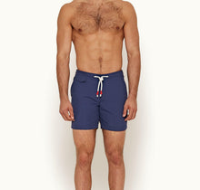 Standard Mid-Length Drawcord Swim Shorts | Blue Wash