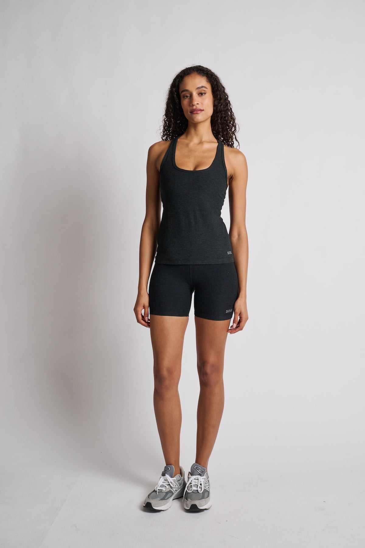 Beyond Yoga | Step Up Racerback Tank | Darkest Night