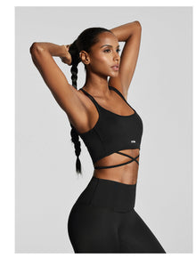 Strappy Front Top | Black