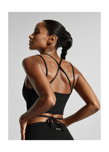 Strappy Front Top | Black