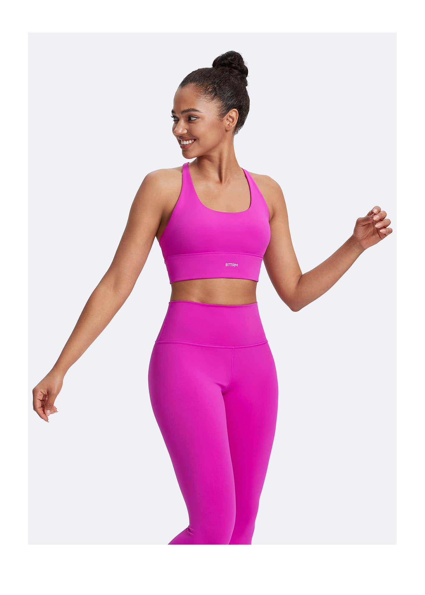 Straps and Support Bra | Glow Pink