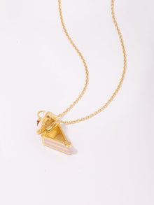 Strawberry Shortcake Locket Necklace | Multicolor Enamel | 14K Gold Plated Brass