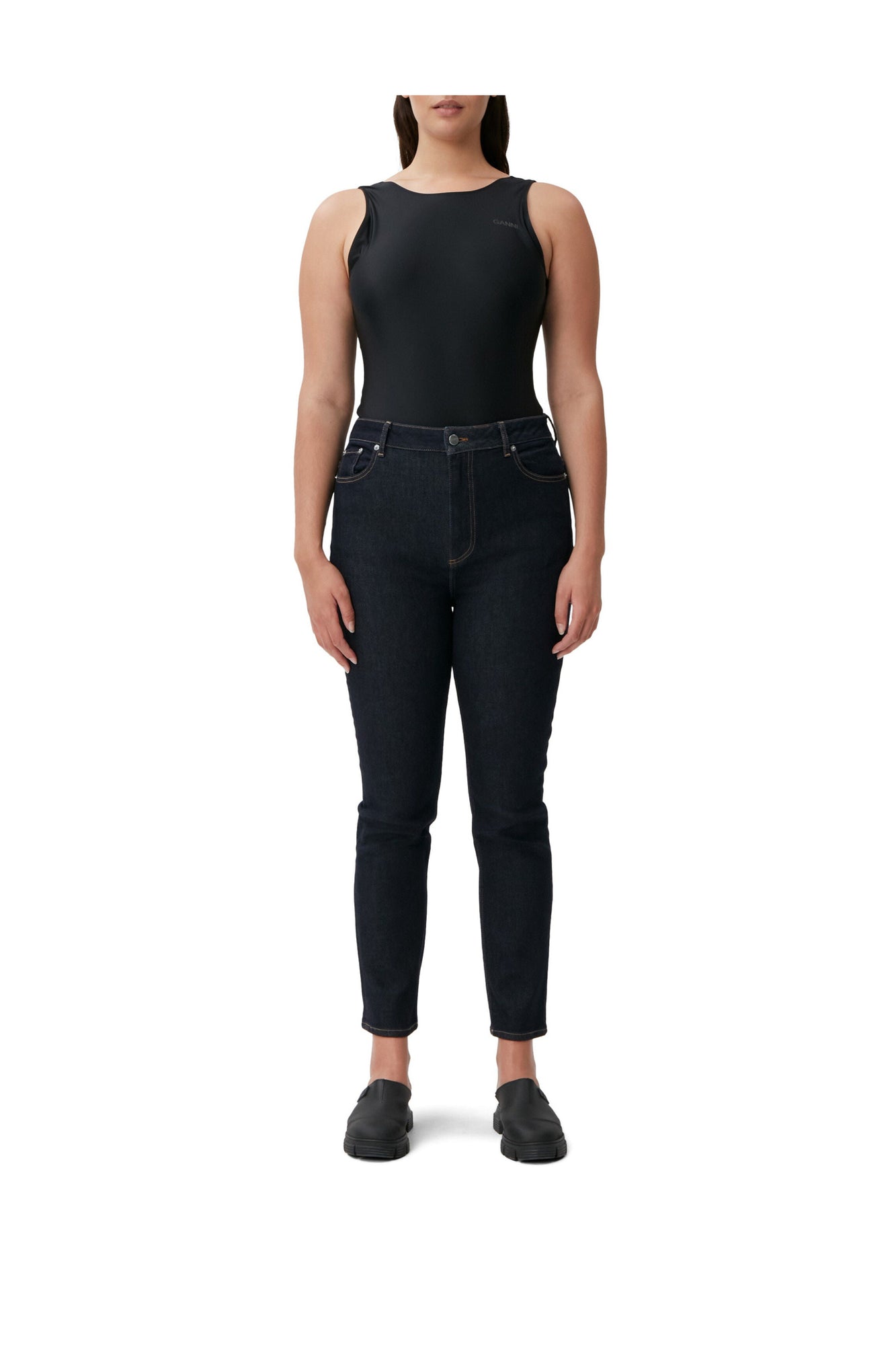 Stretch Cropped Jeans | Indigo