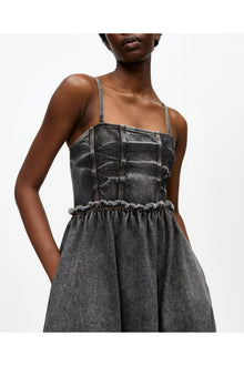 Stretch Future Denim Dress | Black Washed