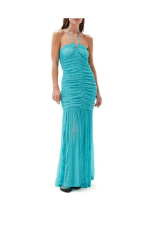 Stretch Lace Halter Neck Dress | Blue Curacao