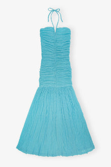Stretch Lace Halter Neck Dress | Blue Curacao