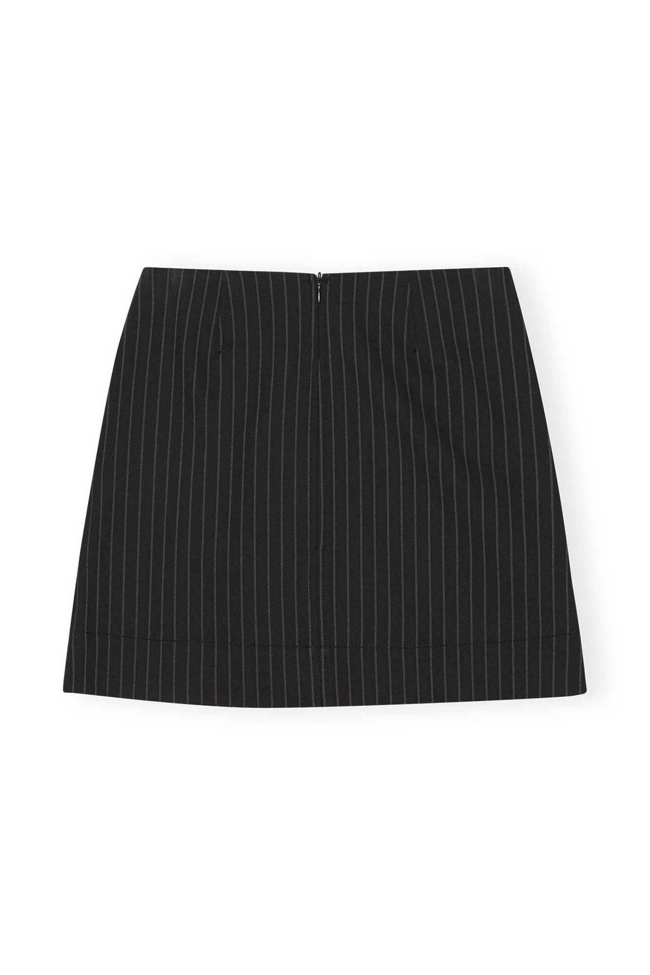 Stretch Stripe Mini Skirt | Black