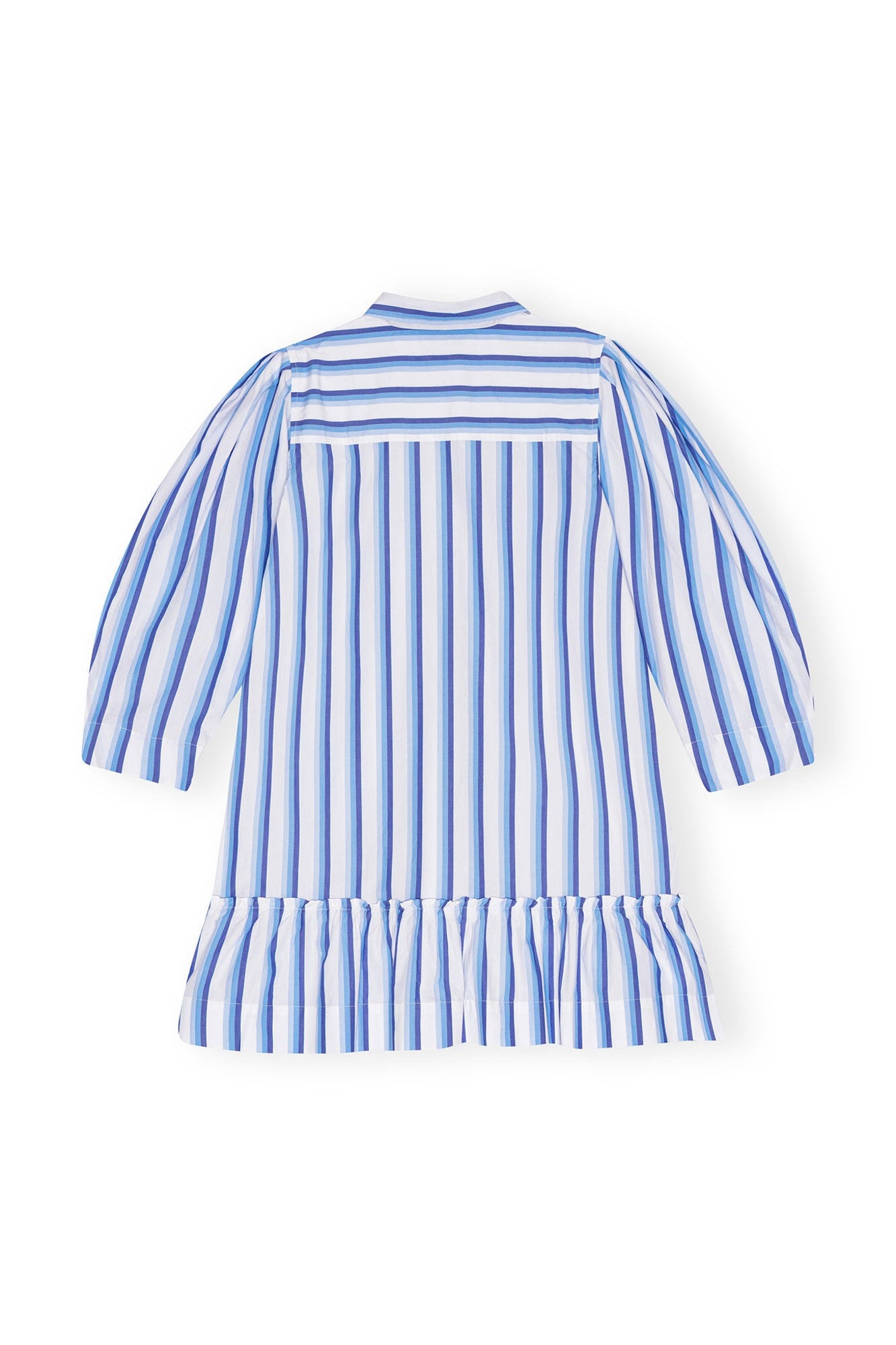 Striped Cotton Mini Shirt Dress | Silver Lake Blue
