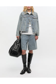 Striped Denim Jacket | Soft Chambray