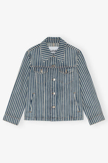 Striped Denim Jacket | Soft Chambray