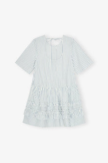 Striped Organic Cotton Mini Dress | Egret