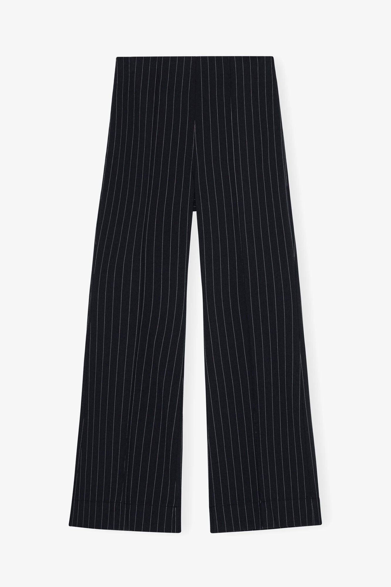 Striped Stretch Cropped Trousers | Sky Captain